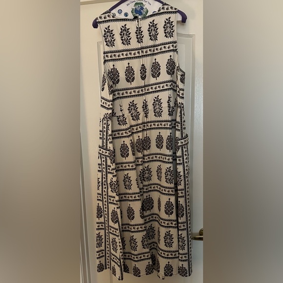 Anthropologie Black and White Patterned Midi Dress - size 18w - Picture 5 of 5